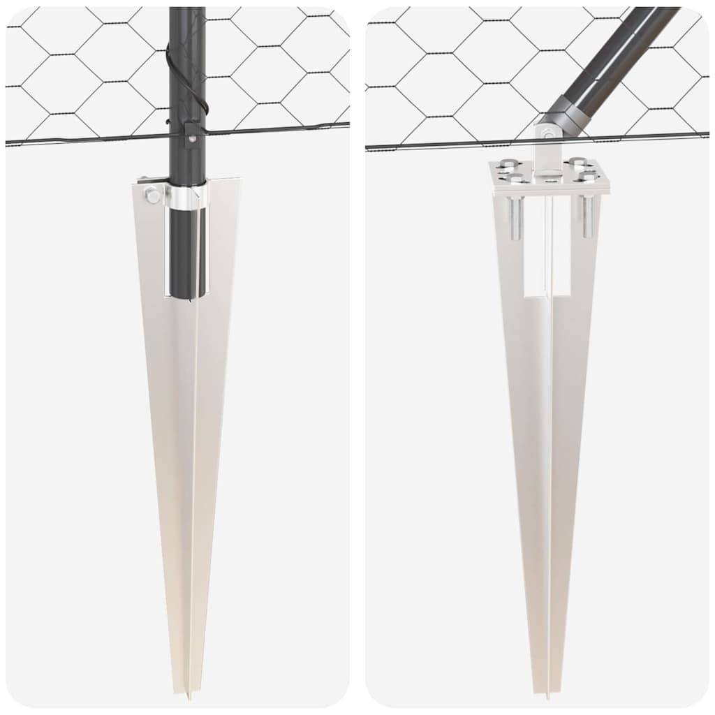 vidaXL Hexagon Fence Γκρι 1.2x10 μ Ατσάλι