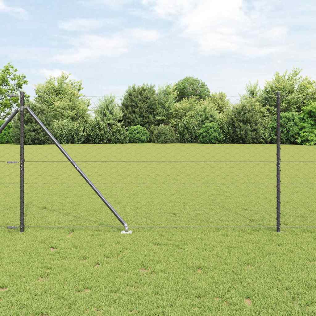 vidaXL Hexagon Fence Γκρι 1.2x10 μ Ατσάλι