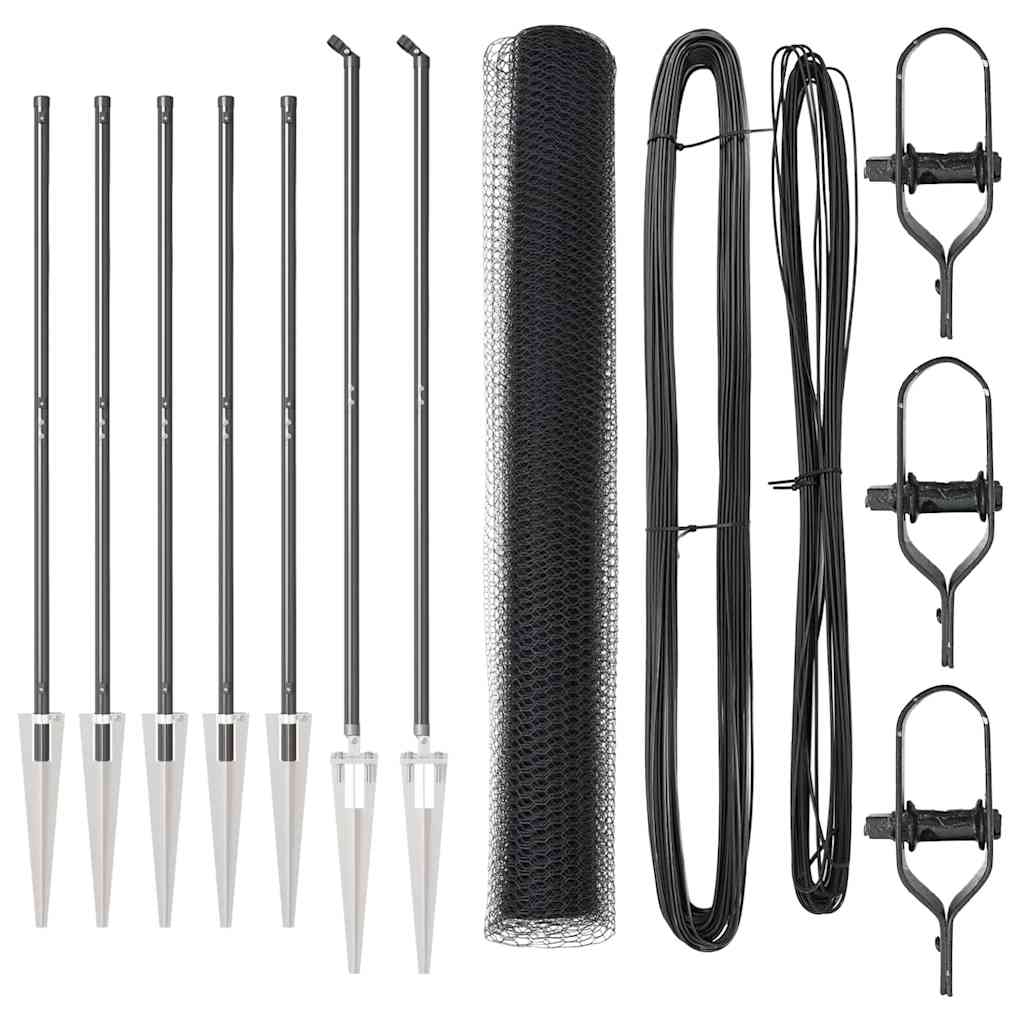 Γκρι 1.4x10 μ Ατσάλινος Φράκτης vidaXL