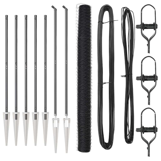 vidaXL Εξάγωνη Παράγκα Γκρι 1.5x10 μ Χάλυβας