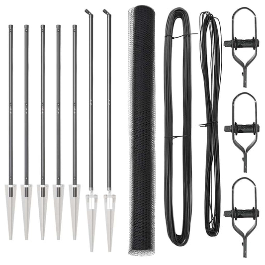 Εξαγωνική Περίφραξη vidaXL Γκρι 1.6x10 μ Ατσάλι