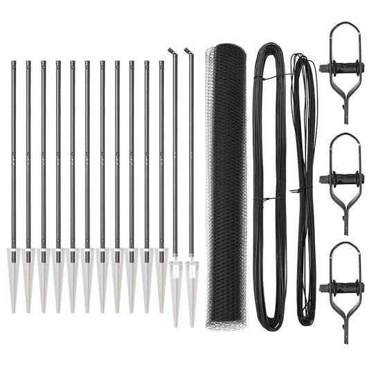 vidaXL Σετ Περίφραξης Σετ 2 Γκρι Ατσάλι, PVC 25 x 1.2 μ Ανθεκτικό