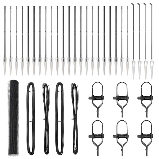 vidaXL Φράχτης Έξιγωνος Γκρι 1.2x50 μ Ατσάλι