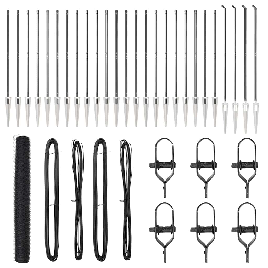 Φράχτης Hexagon vidaXL Γκρι 1.4x50 μ Χάλυβας