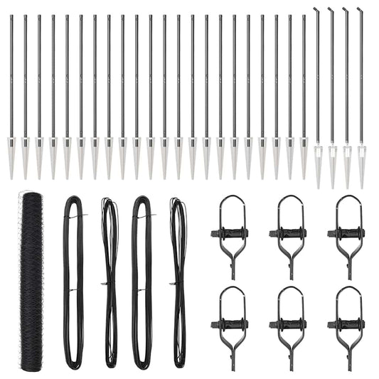 Φράχτης Hexagon vidaXL Γκρι 1.4x50 μ Χάλυβας