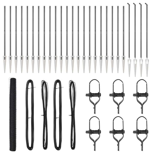 vidaXL Εξάγωνος Φράχτης Γκρι 1.5x50 μ Μέταλλο