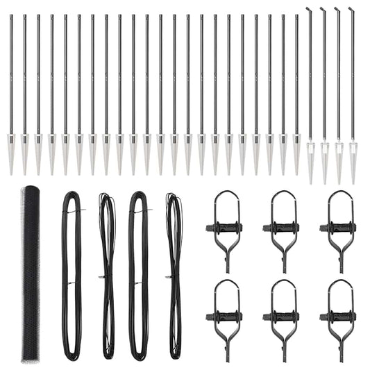 vidaXL Εξάγωνος Φράχτης Γκρι 1.6x50 μ Ατσάλι