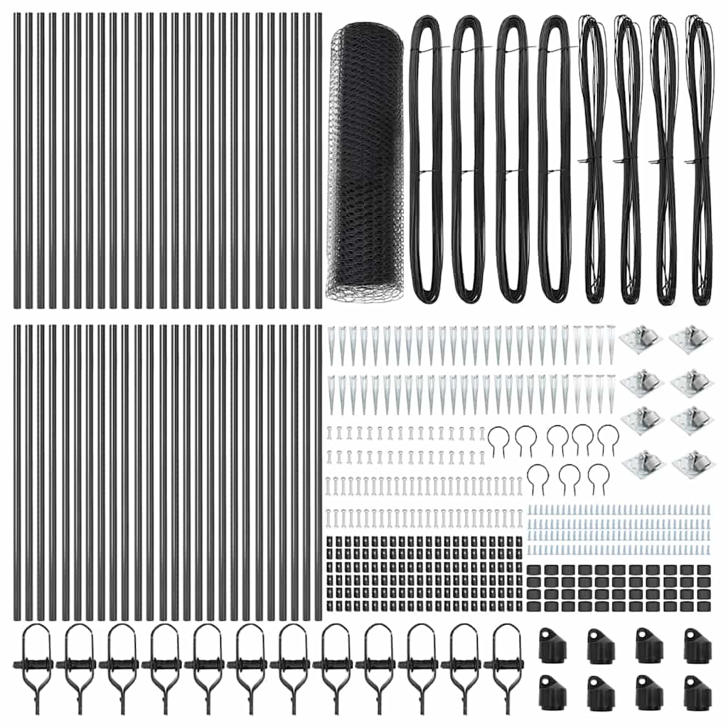 Εξάγωνος Φράκτης vidaXL Γκρι 0.6x100 μ Χάλυβας