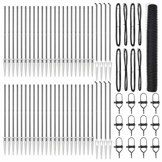 Φράκτης Hexagon vidaXL Γκρι 1.4x100 m Χάλυβας