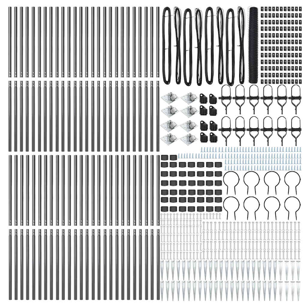 Φράκτης Hexagon vidaXL Γκρι 1.4x100 m Χάλυβας