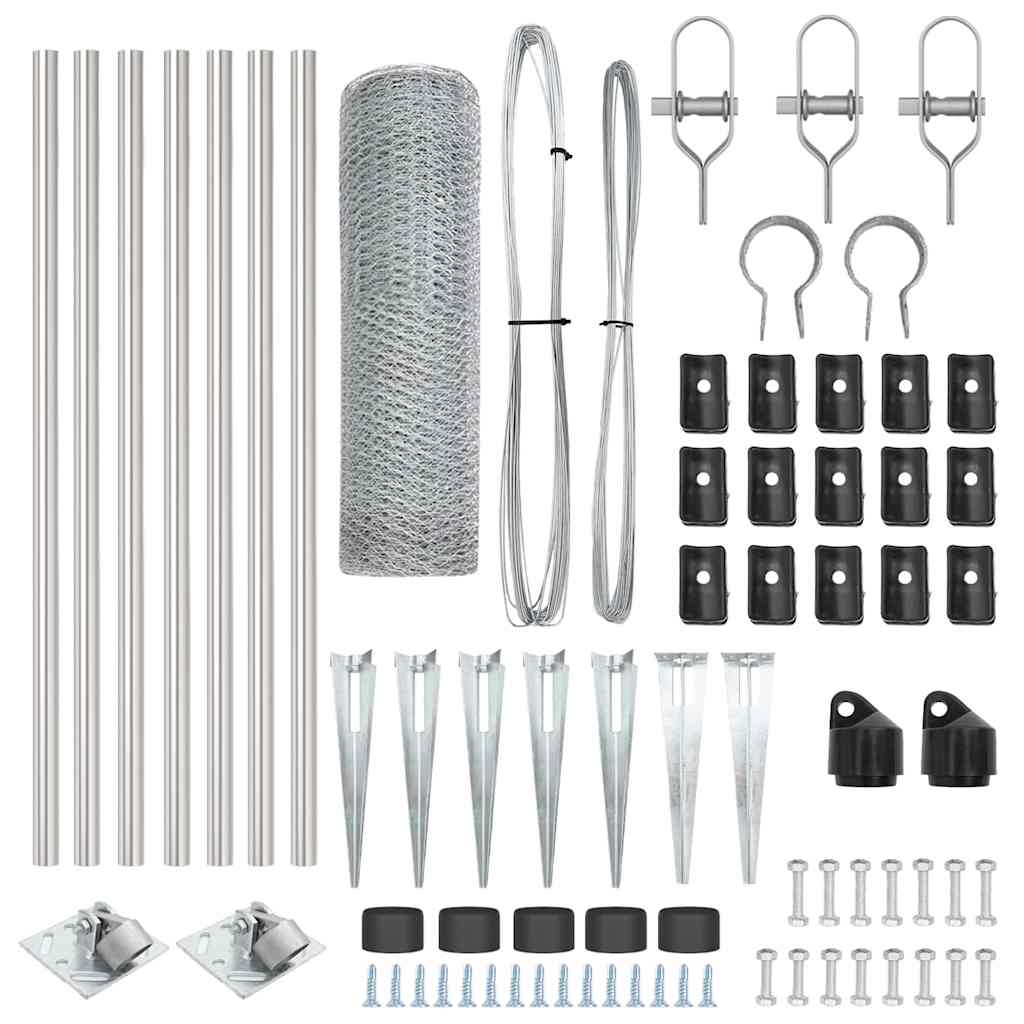 vidaXL Εξάγωνη Περίφραξη 0.4x10 μ Γαλβανισμένος Χάλυβας