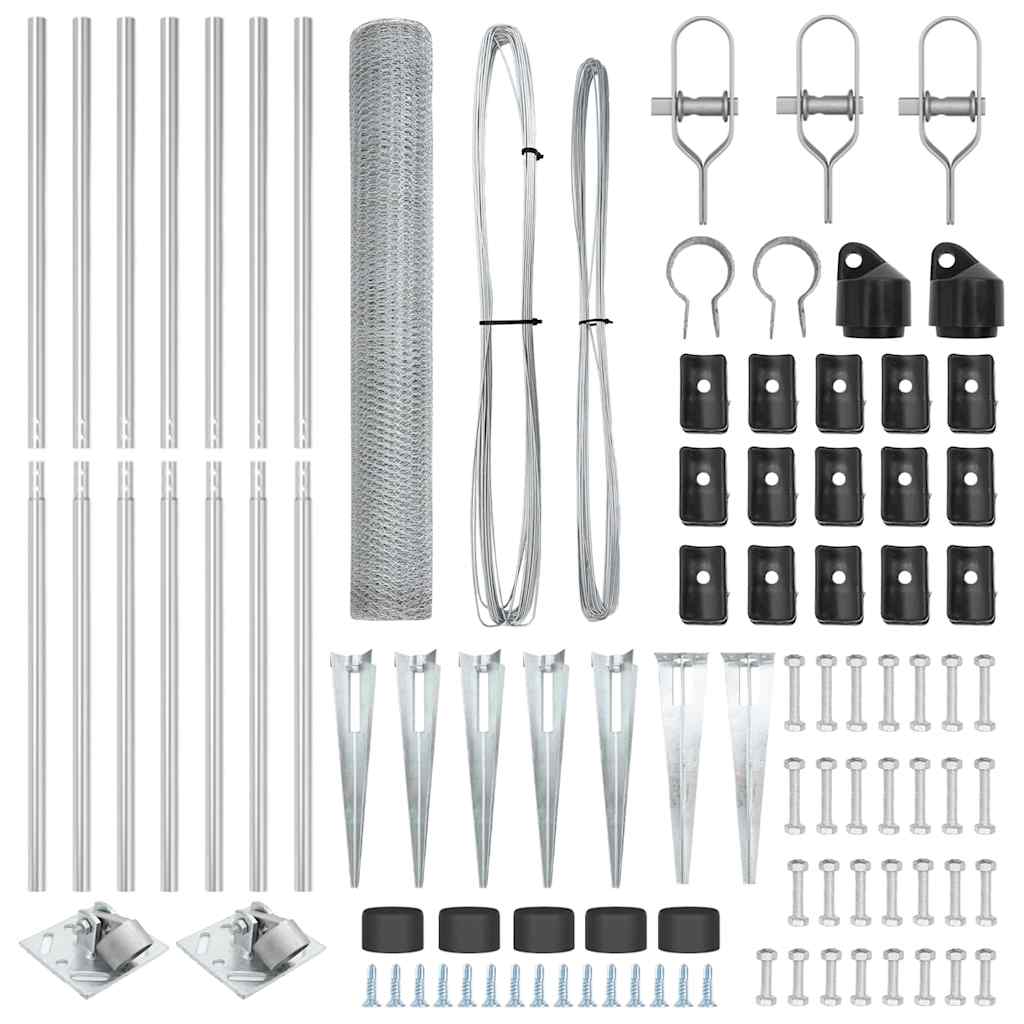 Φράχτης Hexagon vidaXL 1.4x10 μ Γαλβανισμένο Χάλυβα