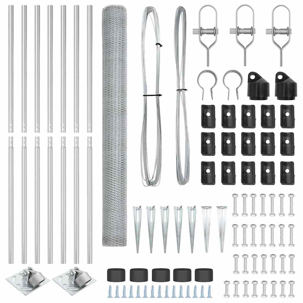 Φράχτης Εξαγωνικής Μορφής 1,5x10 μ Γαλβανισμένος Χάλυβας