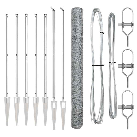vidaXL Εξαγωνικός Φράχτης 1.5x10 μ Γαλβανισμένο Ατσάλι
