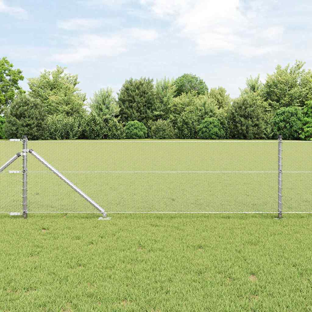 vidaXL Hexagon Fence 0.6x25 μ Γαλβανισμένος Χάλυβας