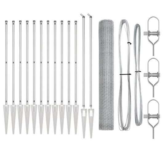 Εξάγωνος Φράχτης vidaXL 1.4x25 μ Γαλβανισμένο Ατσάλι