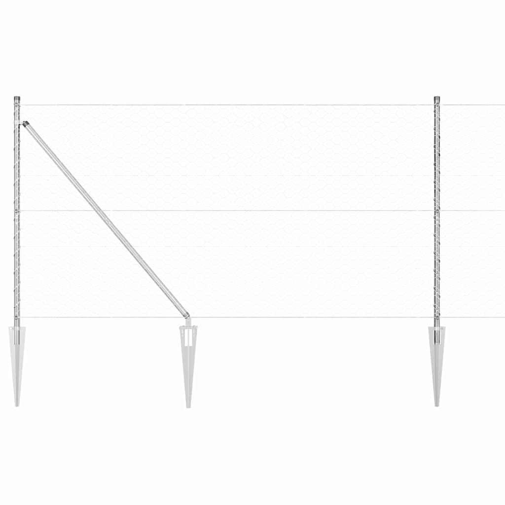 vidaXL Φράχτης 1.4x25 μ Γαλβανισμένο Ατσάλι