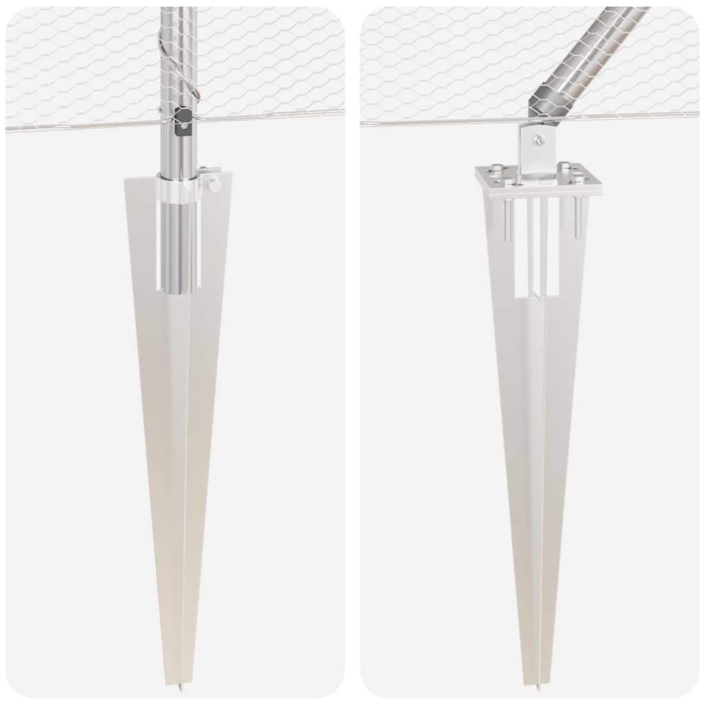 vidaXL Set Φραχτών Σετ 2 Γαλβανισμένος χάλυβας 25 x 1.5 μ Ανθεκτικό