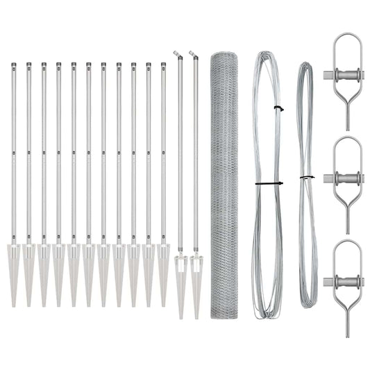 Εξαγωνικός Φράκτης vidaXL 1.6x25 μ Γαλβανισμένος Χάλυβας