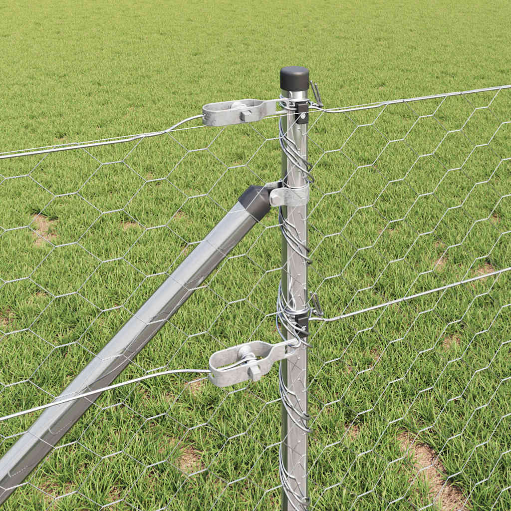 vidaXL Εξαγωνικός Φράχτης 0.6x50 m Γαλβανισμένο Ατσάλι