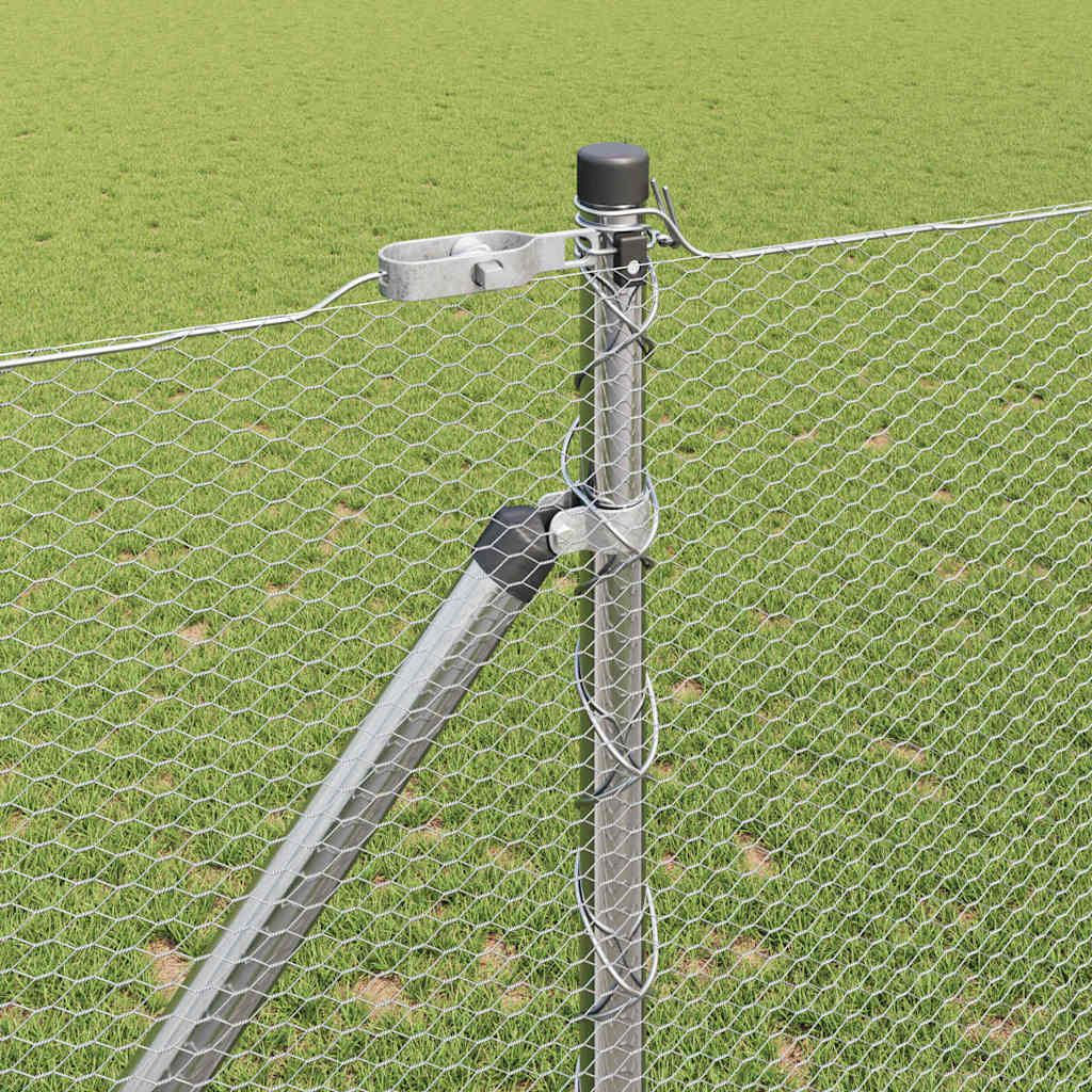 Φράχτης Εξαγωνικού Σχήματος vidaXL 1.4x50 m Γαλβανισμένο Ατσάλι