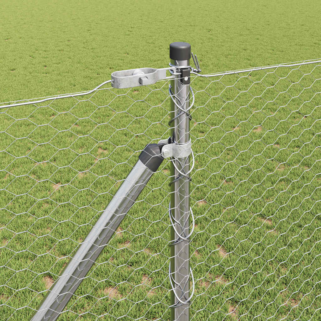 vidaXL Φράκτης Εξάγωνος 1.4x50 μ Γαλβανισμένος Χάλυβας