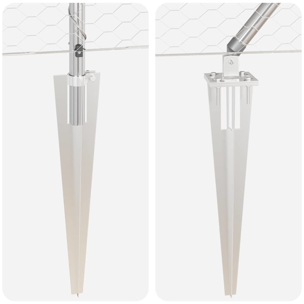 vidaXL Hexagon Fence 1.5x50 μ Γαλβανισμένος Χάλυβας