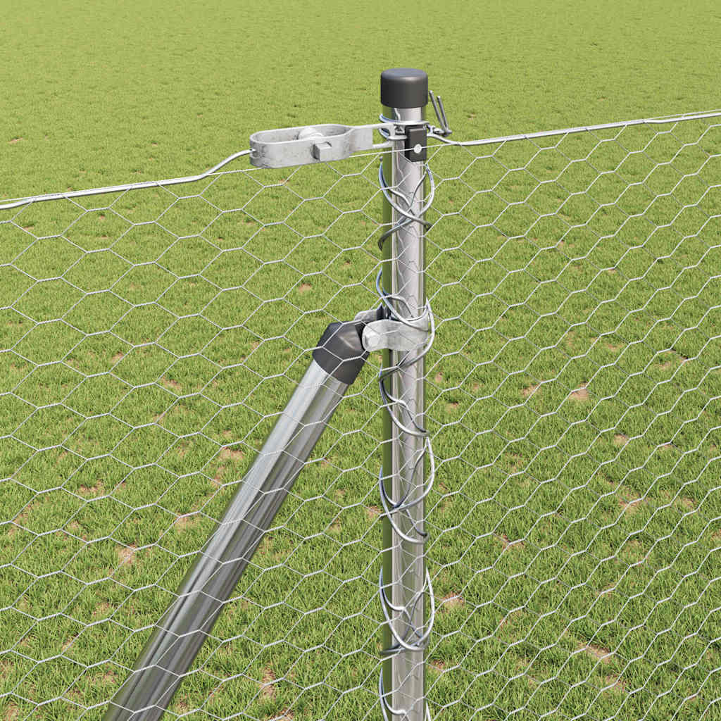 vidaXL Hexagon Fence 1.5x50 μ Γαλβανισμένος Χάλυβας