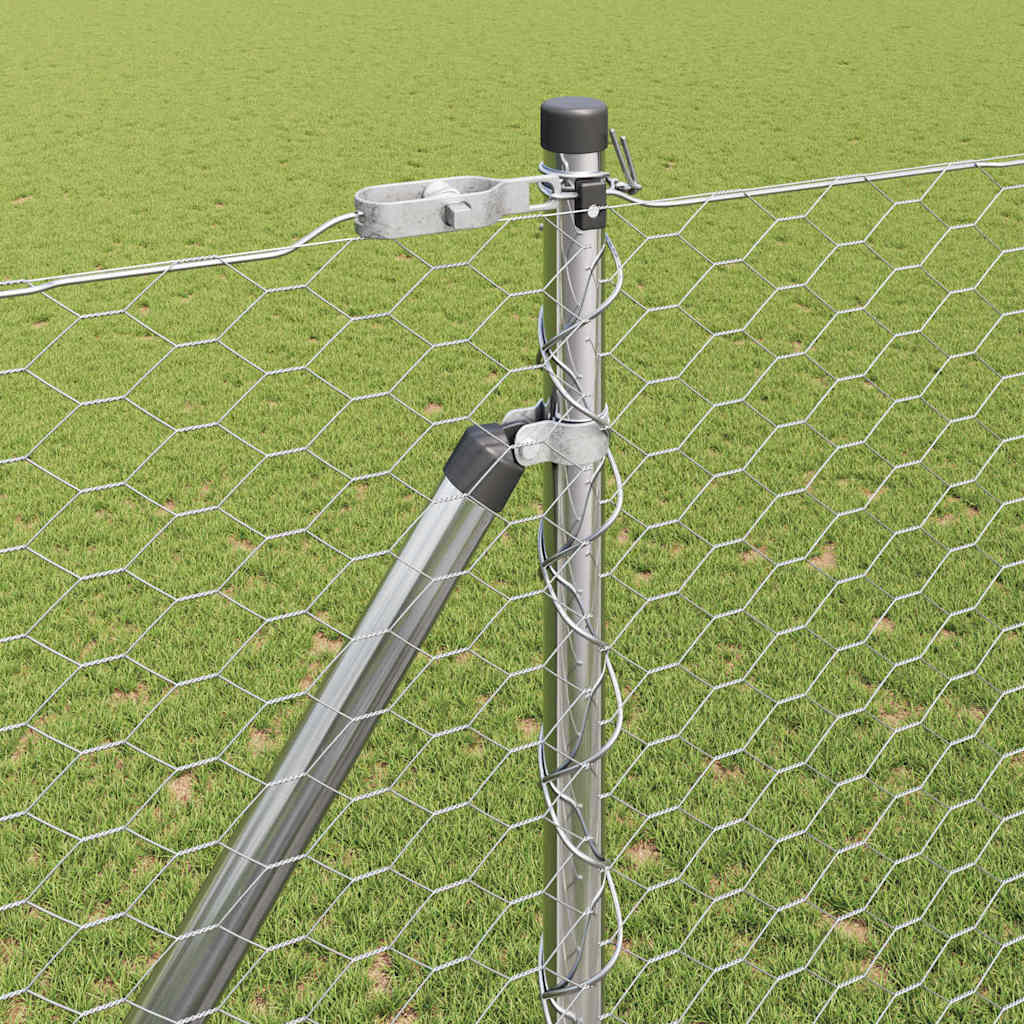 Εξάγωνος Φράκτης vidaXL 1.5x50 m Γαλβανισμένο Ατσάλι