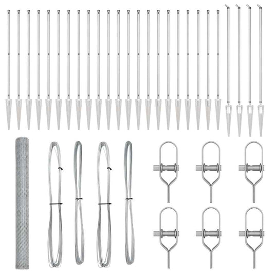 vidaXL Εξάγωνος Φράχτης 1.6x50 m Γαλβανισμένος Χάλυβας