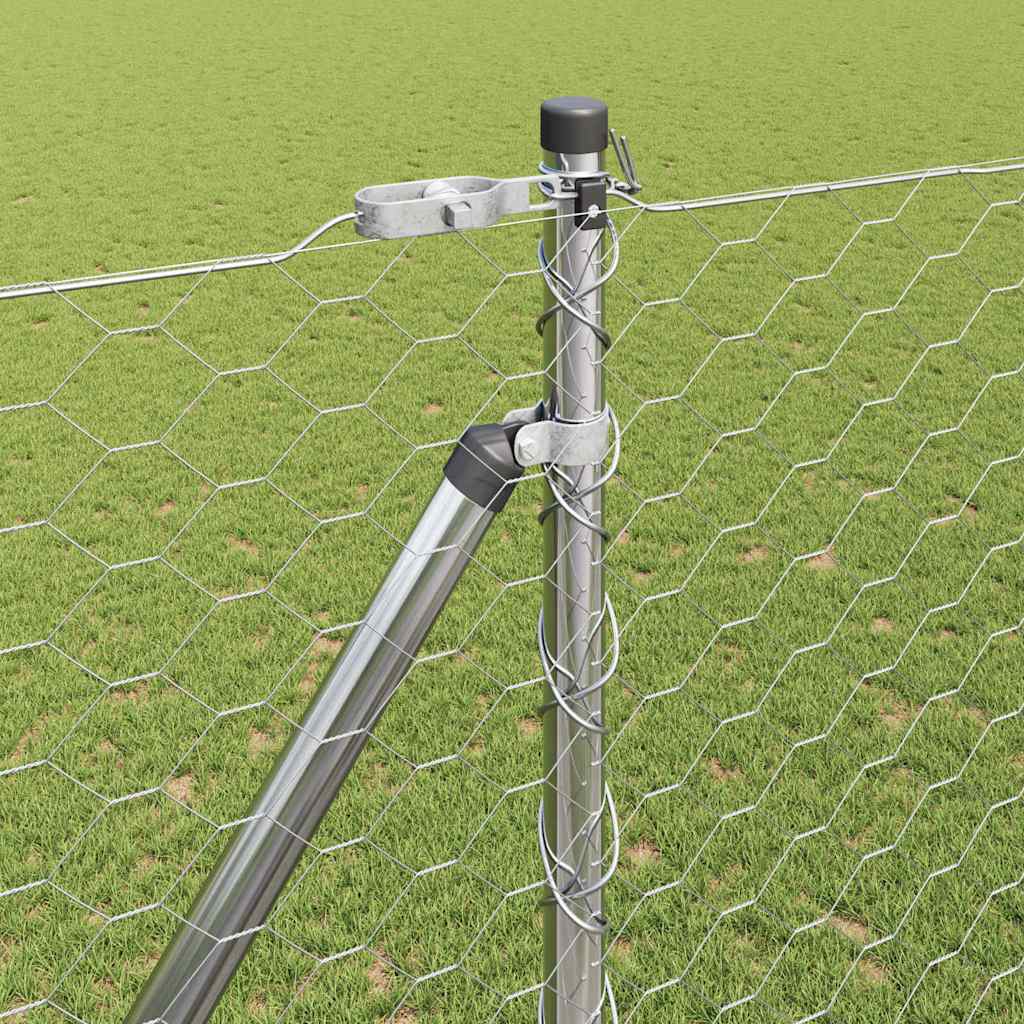 vidaXL Περίφραξη Εξαγώνου 1.6x50 μ. Γαλβανισμένο Ατσάλι