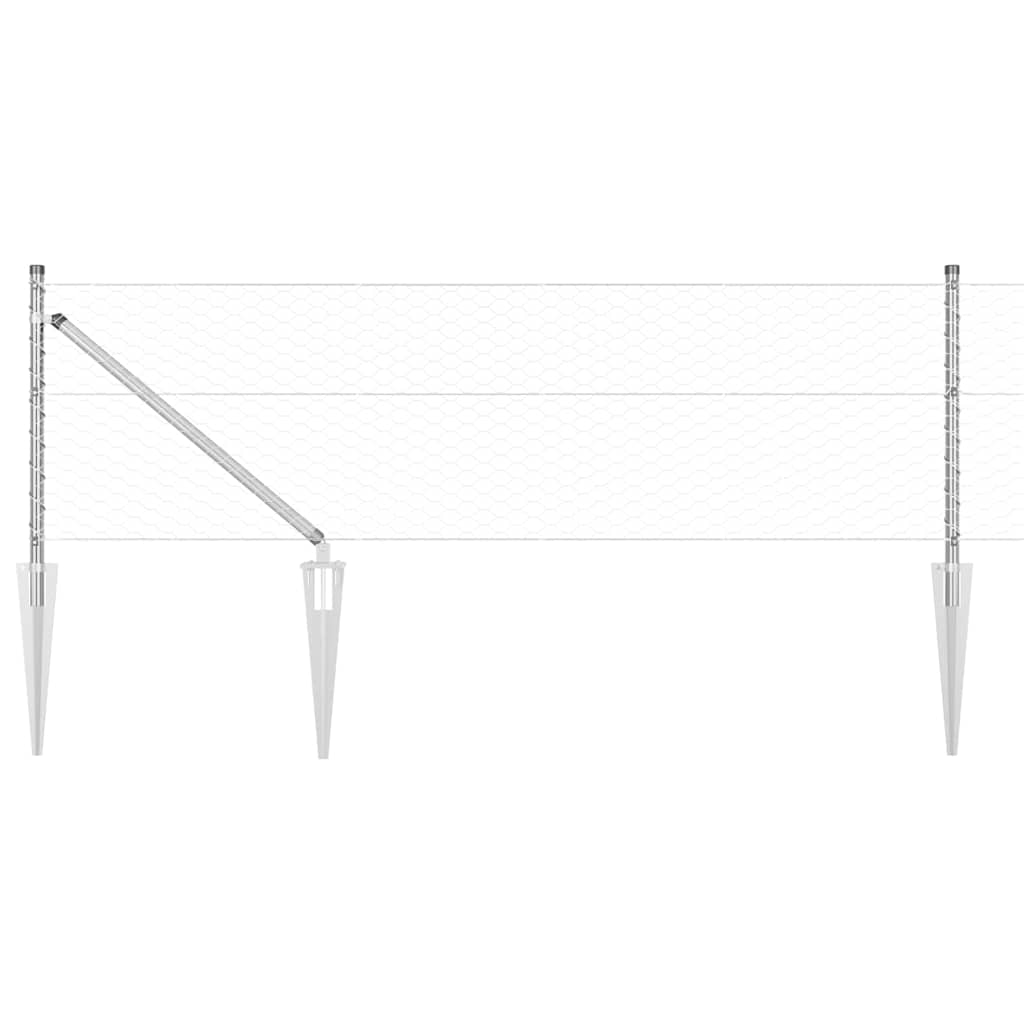 vidaXL Hexagon Fence 0.6x100 μ Γαλβανισμένος Χάλυβας