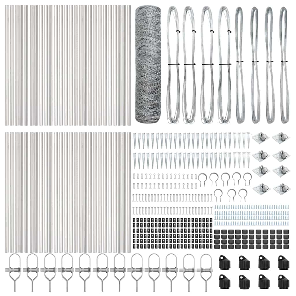 vidaXL Hexagon Fence 0.6x100 μ Γαλβανισμένος Χάλυβας