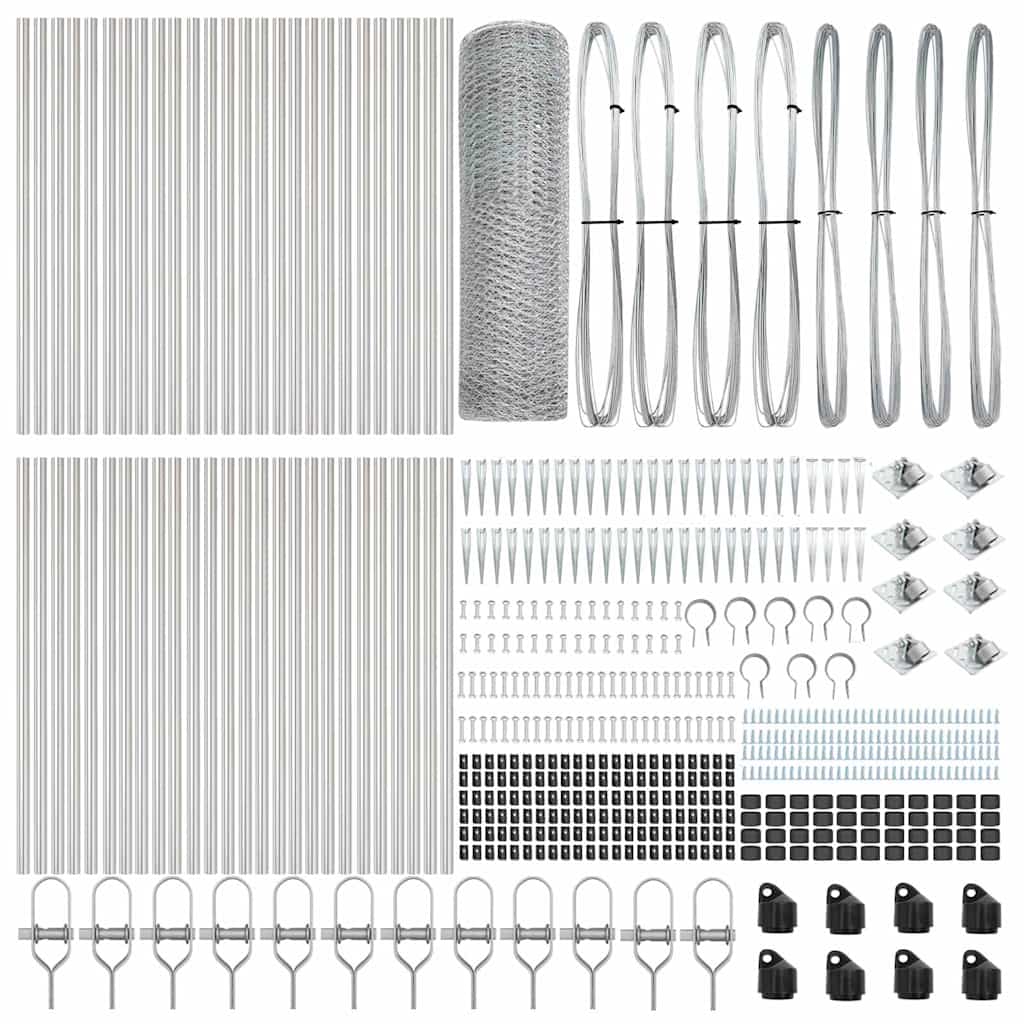 vidaXL Φράχτης Εξάγωνος 0.8x100 μ Γαλβανισμένος Χάλυβας