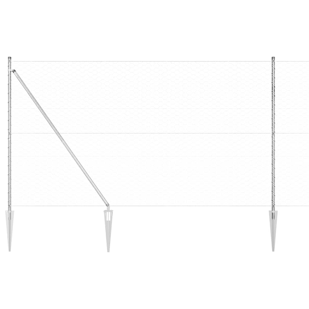 vidaXL Εξαγωνικός Φράκτης 1.5x100 μ Γαλβανισμένο Ατσάλι