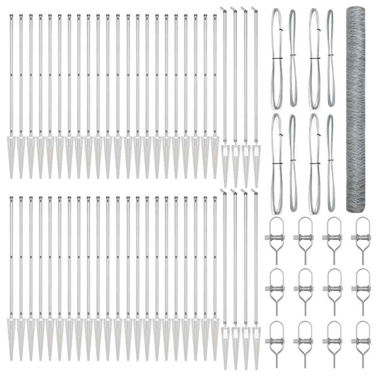 vidaXL Φράκτης Εξαγωνικός 1.6x100 μ. Γαλβανισμένο Ατσάλι
