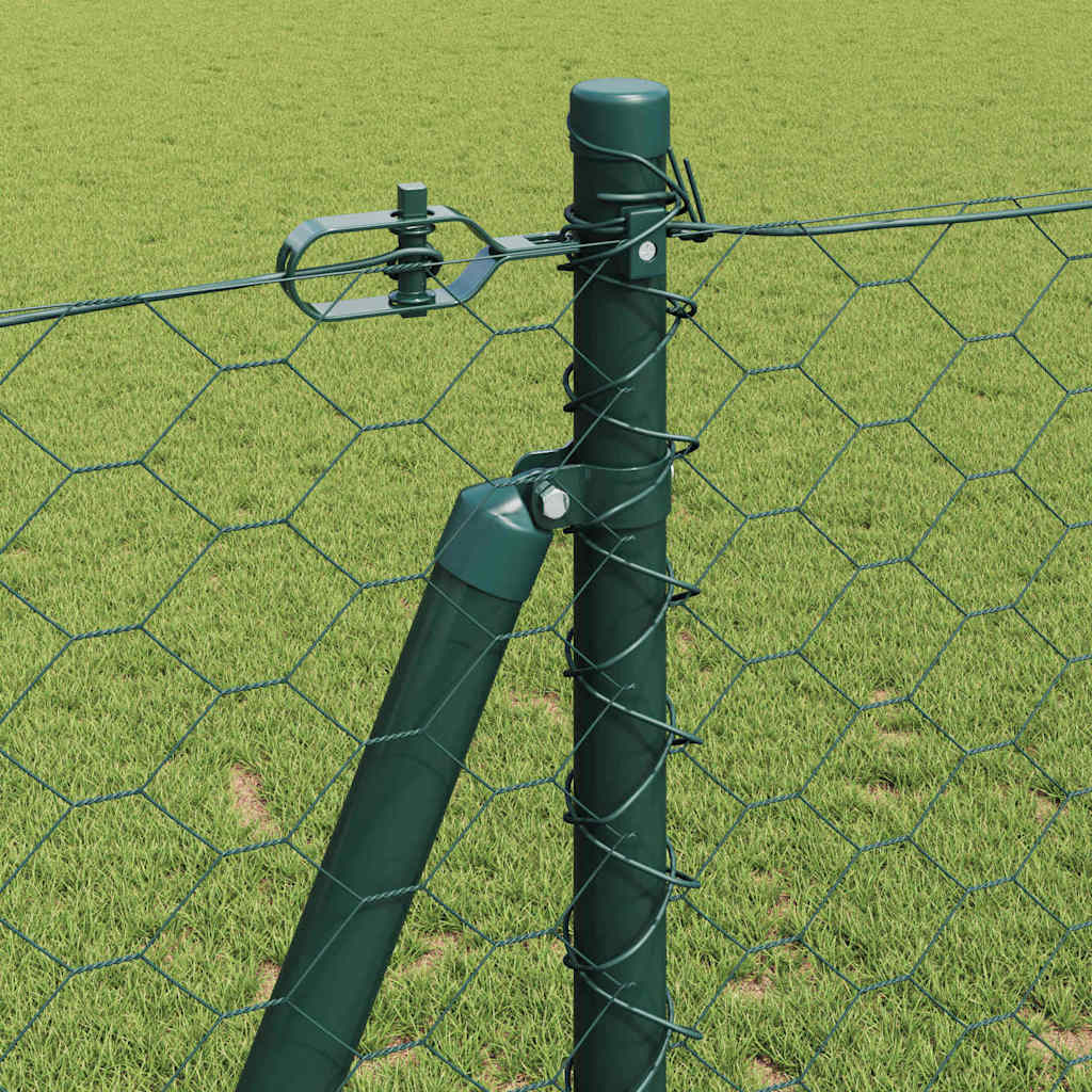 vidaXL Περίφραξη Εξαγωνικού Σχήματος Πράσινη 1,2x10 μ Ατσάλι