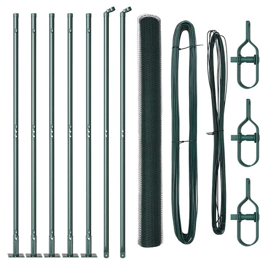 vidaXL Φράχτης Έξιγωνο Πράσινος 1.4x10 μ Ατσάλι