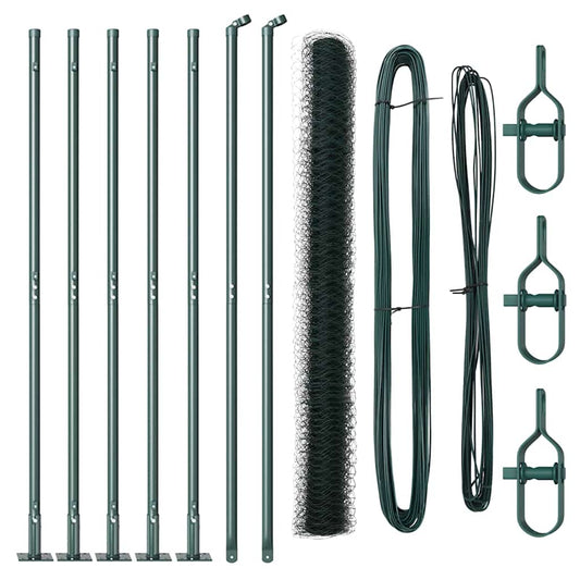 vidaXL Φράχτης Εξάγωνος Πράσινος 1.6x10 μ Χάλυβας