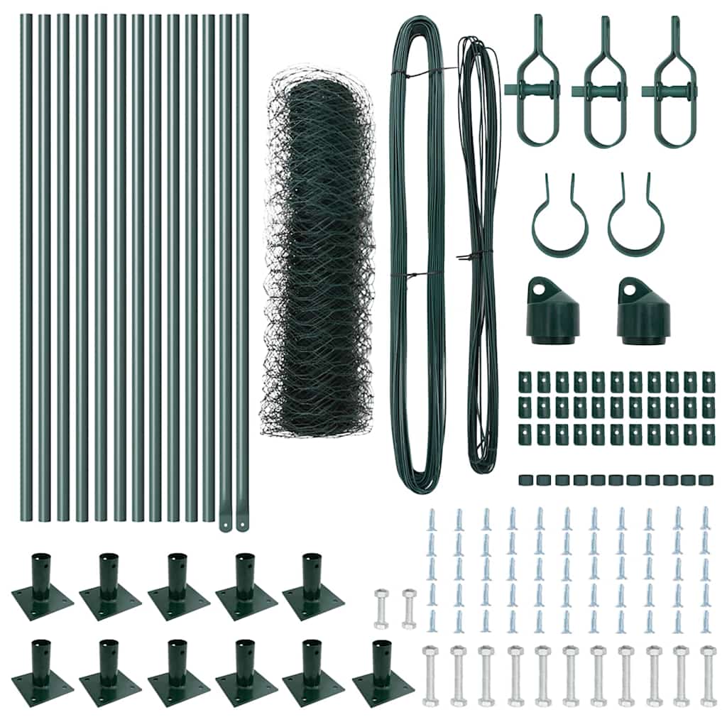 vidaXL Σετ Περικεφαλίδας Σετ 2 Δασίνο Μέταλλο 25 x 0.5 μ Ανθεκτικό