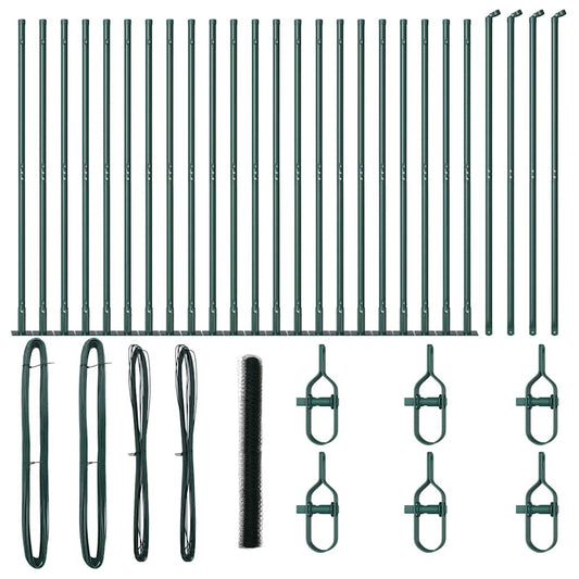 vidaXL Εξαγωνικός Φράχτης Πράσινος 1.4x50 μ Χάλυβας