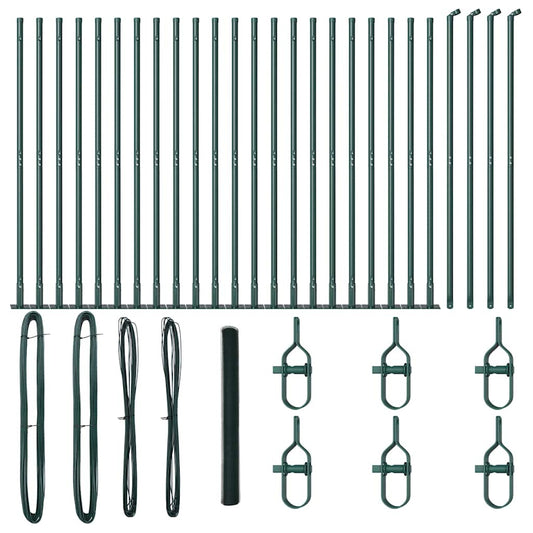 vidaXL Εξαγωνικός Φράκτης Πράσινος 1.6x50 μ Ατσάλι