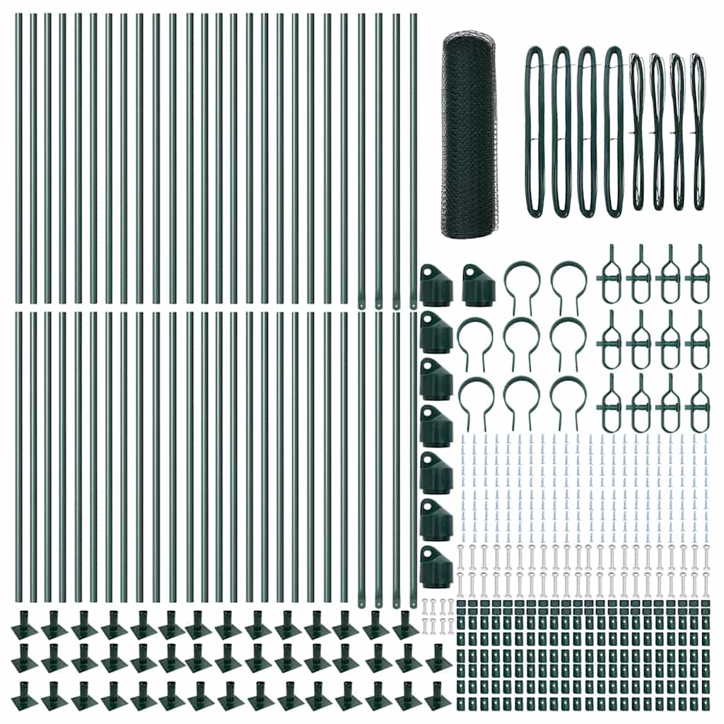 vidaXL Στύλος Περιφράξεων Πράσινο 100 x 0,4 μ (13 mm πλέγμα)