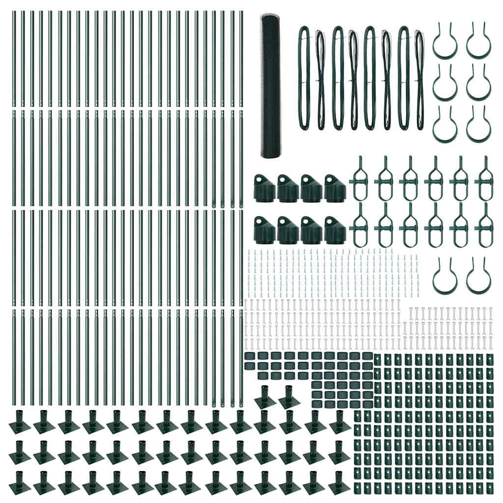 Φράχτης Hexagon vidaXL Πράσινος 1,2x100 μ Χάλυβας