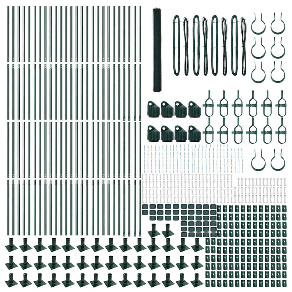 vidaXL Εξαγωνικός Φράκτης Πράσινος 1.4x100 m Ατσάλι