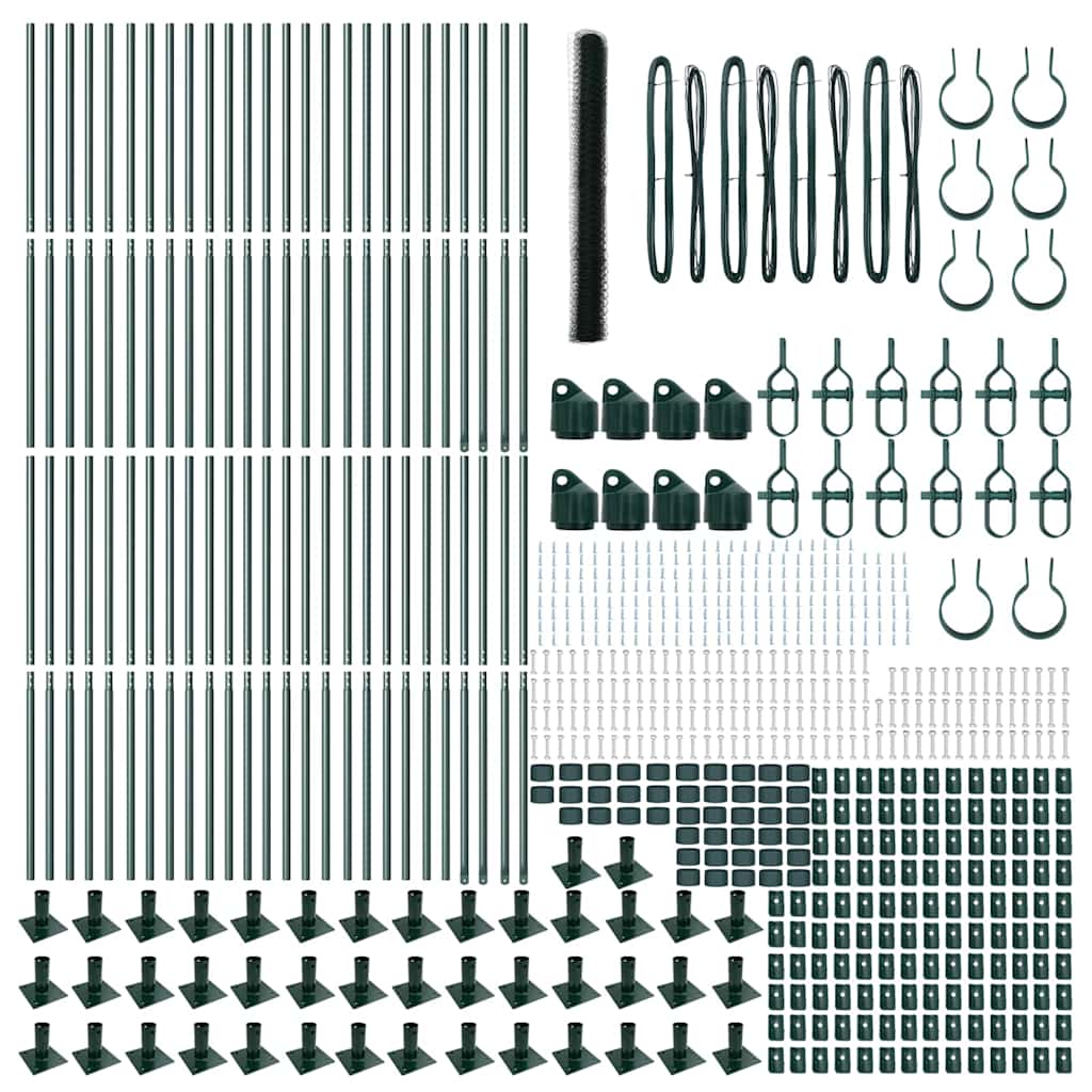 vidaXL Εξάγωνη Περίφραξη Πράσινη 1.4x100 μ Σαφάκι