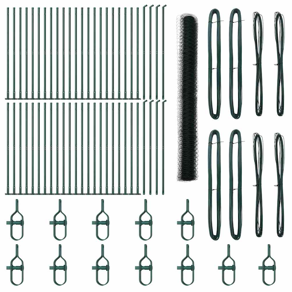Φράχτης Hexagon vidaXL Πράσινος 1.5x100 μ Χάλυβας