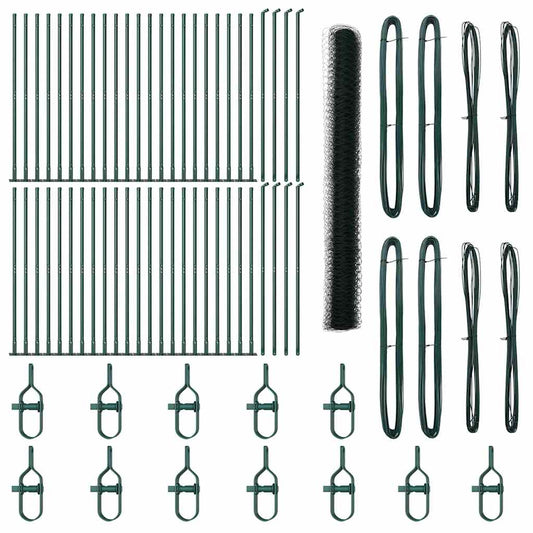 vidaXL Εξάγωνο Κιγκλίδωμα Πράσινο 1.5x100 μ Χάλυβας