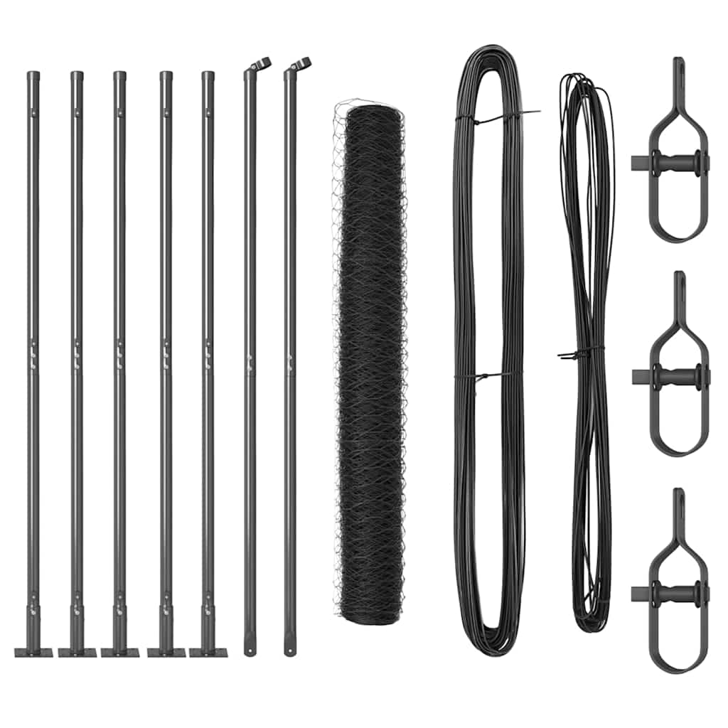 Φράχτης vidaXL Γκρι 1,2x10 μ Χάλυβας