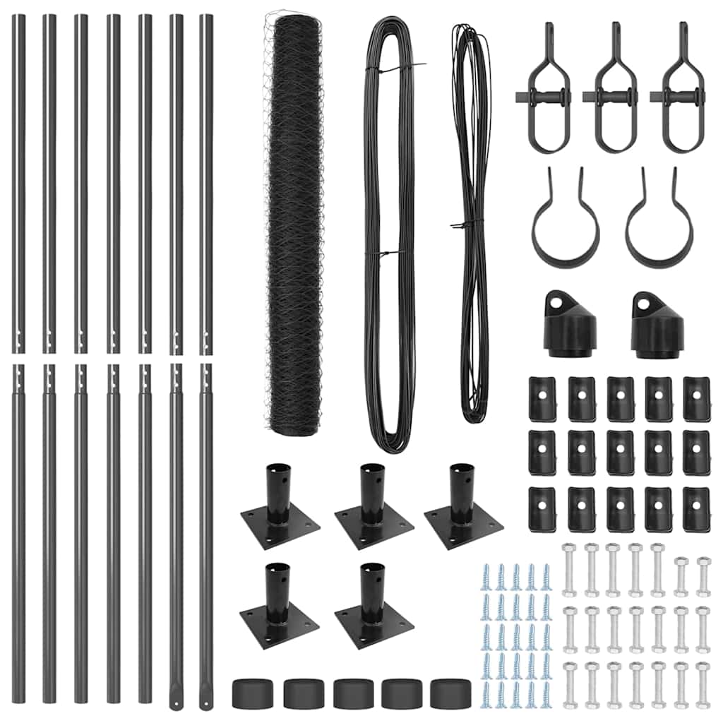 Φράχτης vidaXL Γκρι 1,2x10 μ Χάλυβας